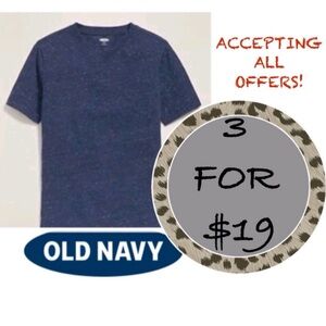 3/$19 Old Navy crew neck Heather blue vintage short sleeve T-shirt